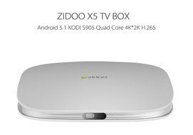Zidoo X5 Android TV Box - 4K x 2K, H.265, Android 5.1, Penta Core Amlogic S905 CPU, Kodi, Airplay, DLNA, Miracast