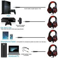 Supplylink Stereo Gaming Headset for PS4 PSP Xbox one, Led Light GM-1 Headphone with Microphone and Free Adapter... N5