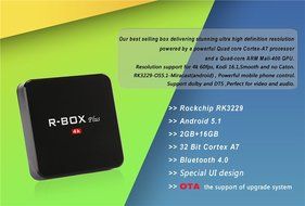 Kekilo R-BOX Plus TV Box RK3229 Quad Core Android 5.1 2G 16G 4K WIFI H.265 with Bluetooth 4.0 10/100M Ethernet... N9