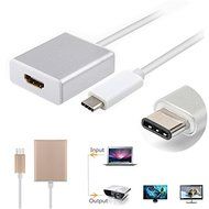 USB-C USB 3.1 Type C to HDMI 1080p HDTV Adapter Cable with Silver Aluminium Case