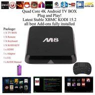 Kukele Fully Unlocked M8 XBMC KODI Addons Fully Loaded Android TV BOX Media Player [2GB+8GB/Quad Core/4K/Dual...