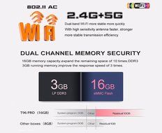 T96 Pro Android TV Box Amlogic S912 Octa-Core 3GB/16GB Android 6.0 KODI 16.0 WiFi 2.4G/5.8G LAN 1000M Bluetooth... N3