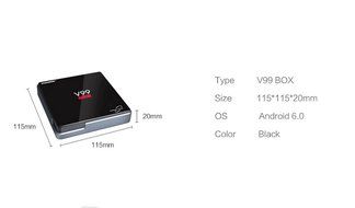 V99 magic TV Box 2GB/16GM Android 6.0 OS GPU T820MP3 Amlogic S912 Octa-Core ARM cortex-A53 Wifi Full Loaded 5GB... N7