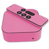 Skinomi TechSkin - Apple TV 2015 (4th Gen) Pink Carbon Fiber Full Body Skin / Front &amp; Back Wrap Clear Film / Ultra... N2