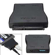 BephaMart 12V 2A USB 3.0 to SATA 22 Pin Data Power Adapter for 2.5 inch HDD Hard Disk Driver