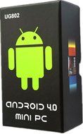 Ug802 Mini Pc Android 4.0.4 Tv Box 1.2ghz Dual Core Cortex-a9 Rockchip 3066 1gb RAM 4g ROM Hdmi USB N5
