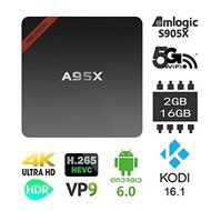 Nexbox A95X Amlogic S905X 2G DDR3 RAM 16G eMMC ROM Android 6.0 2.4G+5.0G Dual Band WiFi 4K 60fps Kodi 16.1 Bluetooth...