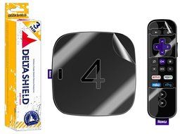 Roku 4 Screen Protector [3-Pack], DeltaShield BodyArmor Full Coverage Back + Front Screen Protector for Roku 4...