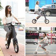 Rooes Foldable Smart E-Scooter Bike With Bluetooth And Bag (White) N4