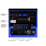 TUNES2GO CA-E065A KoolMAX Bluetooth 350-Watt Portable PA Speaker (Blue) N26