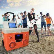 TUNES2GO CA-E065A KoolMAX Bluetooth 350-Watt Portable PA Speaker (Blue) N28