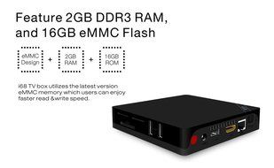 Joyhero i68 Android 6.0 Smart TV Box | Amlogic S912 Octa Core CPU | ARM Mali-T820MP3 GPU | DDR3 2 GB + Onboard... N3