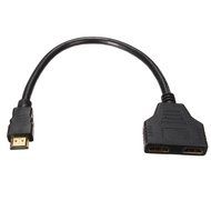 BephaMart 1080P HDMI Port Male to 2 Female 1 In 2 Out Converter Splitter Cable Adapter N5