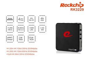 E6 Quad Core 16GB Android 5.1 TV Box RK3229 KODI 16.1 Fully loaded Support Wifi LAN 4K TV Bluray Player with I8s... N4