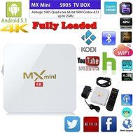 WELLWIN MX MINI TV BOX Amlogic S905 1g/8g Android 5.1 KODI 16.0 Full Loaded with Bluetooth HDMI WIFI 4K (White)