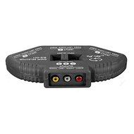 Black 3 Way Port Audio Video AV RCA Switch Selector Box Splitter &amp; 3 RCA Cable N2