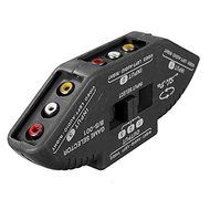 Black 3 Way Port Audio Video AV RCA Switch Selector Box Splitter &amp; 3 RCA Cable N5