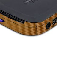 Skinomi TechSkin - Roku 4 Gold Carbon Fiber Full Body Skin / Front &amp; Back Wrap Clear Film / Ultra HD and Anti-Bubble... N3