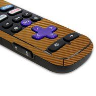 Skinomi TechSkin - Roku 4 Gold Carbon Fiber Full Body Skin / Front &amp; Back Wrap Clear Film / Ultra HD and Anti-Bubble... N4