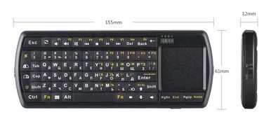 Gtide Russia Language Layout Handheld Mini 2.4G RF Wireless Backlit Keyboard with Touchpad and Flashlight for... N2