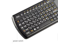 Gtide Russia Language Layout Handheld Mini 2.4G RF Wireless Backlit Keyboard with Touchpad and Flashlight for... N4