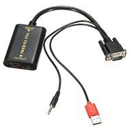 BephaMart 1080P VGA to HDMI HD Audio AV Converter Adapter with TV Video Cable for TV PC N2