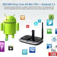 Docooler&reg; COOWELL V4 4K Android 5.1 TV BOX RK3368 Octa-Core 2G / 16G with KODI 16.1 64 Bits UHD Mini PC 2.4G /... N4