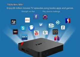 T95n 4K UHD Smart Android 5.1 TV Box Kodi Amlogic S905x Quad-core 1GB RAM 8GB ROM with 2.4G Wifi Kodi XBMC 3D... N6