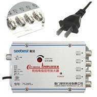 SB-7520FL9 220V 4 Way CATV Cable TV VCR Antenna Signal Amplifier AMP Video Booster Splitter N2