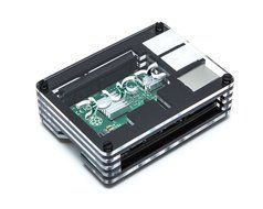 Raspberry Pi 3 Based - Extreme Xbmc Kodi Media Center - Transparent/Black Case - Bundle with Wireless Keyboard... N3