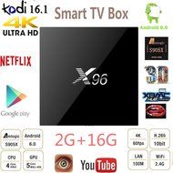 HONGYU X96 TV Box Android 6.0 Marshmallow Amlogic S905X 64bit Quad Core 2G/16G Kodi 16.1 Ultra HD 4K 60fps HDR...