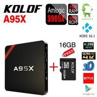 KOLOF NEXBOX A95X Amlogic S905X OTT TV Box Quad Core RAM 1G ROM 8G Android 6.0 Kodi 16.1 Streaming Media Player...