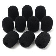 BephaMart 10PCS Microphone Headset Grill Windscreen Sponge Foam Black Mic Cover