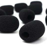 BephaMart 10PCS Microphone Headset Grill Windscreen Sponge Foam Black Mic Cover N2
