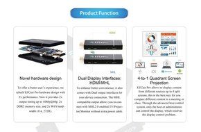 EZCast PRO Dongle Wireless Presentation Smart TV Box Supports 4 to 1 Split Screens High Speed MIMO 2T2R WiFi HDMI... N6