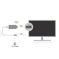 Generic WiFi HDMI TV Dongle White 1080P HD Display Wireless Receiver Support Miracast AirPlay DLNA N2