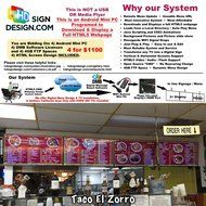 4 Complete System 4 Devices + 4 Screen Design for $1100 -- Digital Menu System with Android Mini PC, FTP &amp; Software...