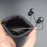 BephaMart HZSOUND PU Leather Portable Earphone Accessories Earphone Case Bag Headset Accessories N4