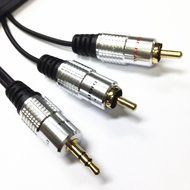 BephaMart 1.5m 5ft Premium 3.5mm Stereo Male To 2 RCA Male Music Jack Audio OFC Cable N2