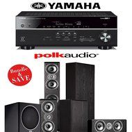 Yamaha RX-V681BL 7.2-Channel 4K Network A/V Receiver + Polk Audio TSi 400 + Polk Audio TSi 200 + Polk Audio CS10...