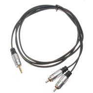 BephaMart 1.5m 5ft Premium 3.5mm Stereo Male To 2 RCA Male Music Jack Audio OFC Cable N5