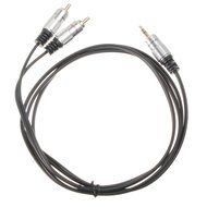BephaMart 1.5m 5ft Premium 3.5mm Stereo Male To 2 RCA Male Music Jack Audio OFC Cable N6