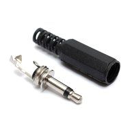BephaMart 10Pcs 3.5mm Mono Male Headset Plug Jack Audio Adaptor Connectors Solder Black N6
