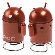 CHICHO Andriod Robot Mini Speaker TF Mp3 Player USB Brown N3
