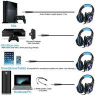 Supplylink Stereo Gaming Headset for PS4 PSP Xbox one, Led Light GM-1 Headphone with Microphone and Free Adapter... N11