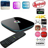 RiSheng Q-Box Android TV Box Amlogic S905 Quad Core Streaming Media Player 2G+16G Memory Support Dual Band Wifi...
