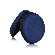 BephaMart KZ Blue Round Zipper Earphone Case Earbuds Hard Storage Carrying Pouch Bag SD Memory Card Box N3