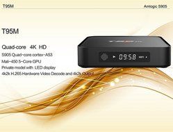 T95M Android TV Box Amlogic S905 Quad Core KODI 16.0 Pre-installed HD 4K2K 1G/8G HDMI WiFi Android 5.1 Smart Streaming... N4