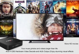 T95M Android TV Box Amlogic S905 Quad Core KODI 16.0 Pre-installed HD 4K2K 1G/8G HDMI WiFi Android 5.1 Smart Streaming... N9