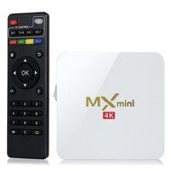 Eachbid MX S905 Quad Core 1GB 8GB Fully Loaded Smart Android TV Box 4k Free Live Sports Movies White US Standard N4